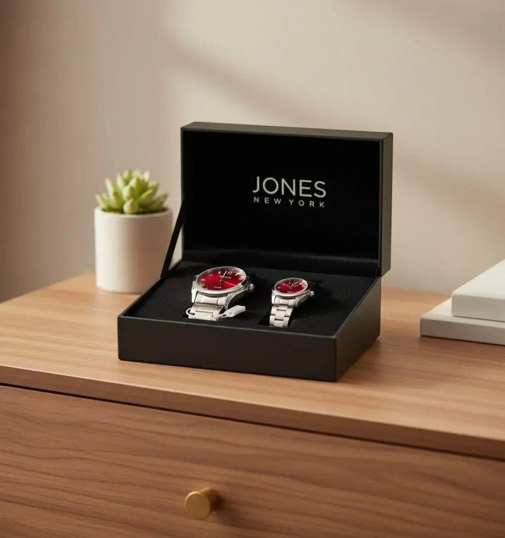 Jones New York Alexander Anna Matching His Hers Watch Set Stainless Steel